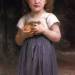 Little Girl Holding Apples In Her Hands